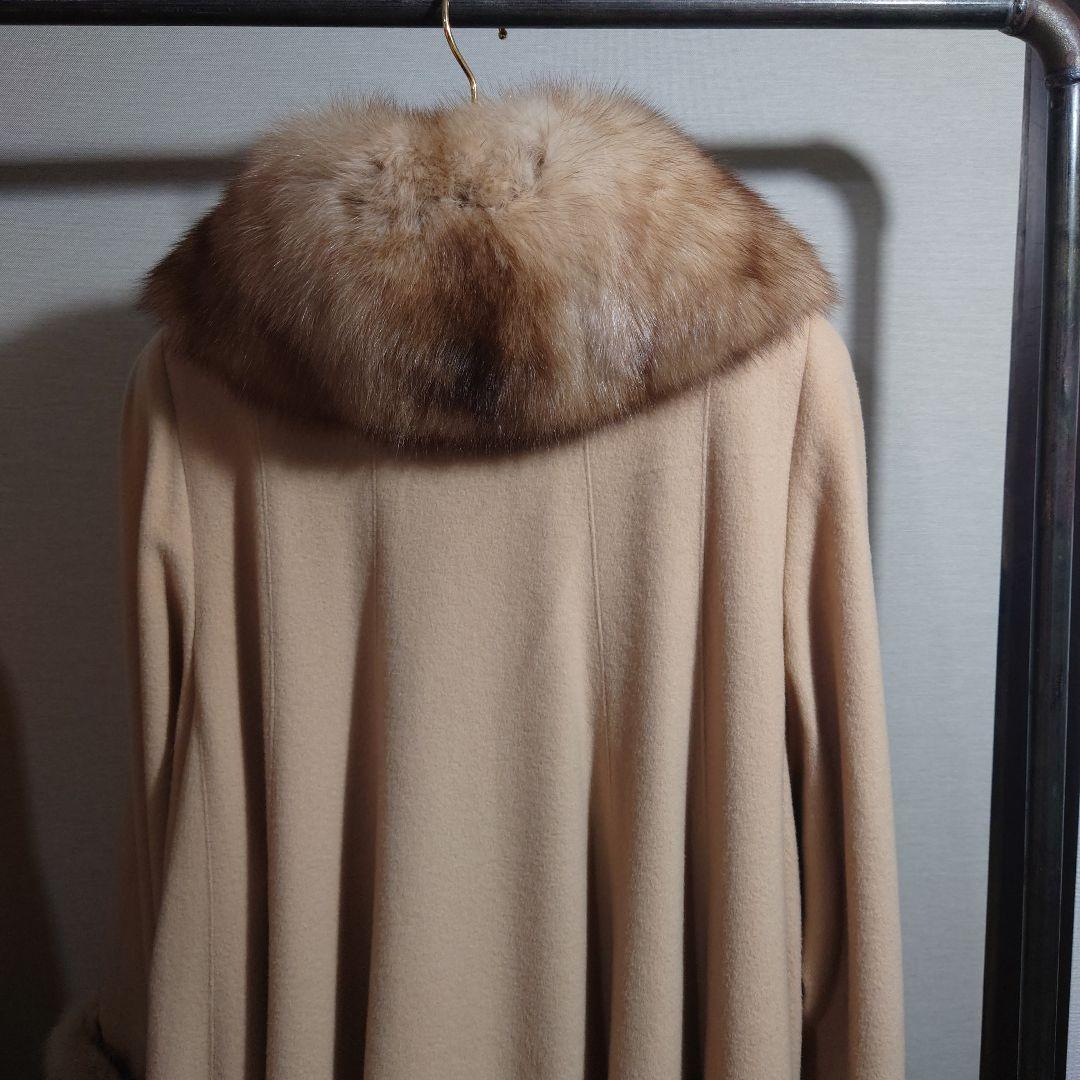 FOXEY/フォクシーブティック　ゴールデンセーブル　ファー　ロングコート　F