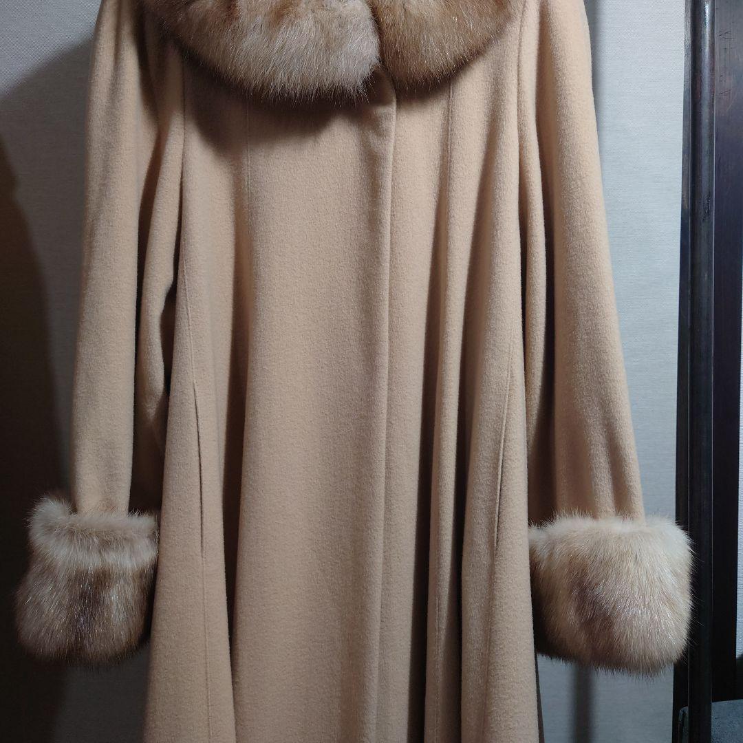 FOXEY/フォクシーブティック　ゴールデンセーブル　ファー　ロングコート　F