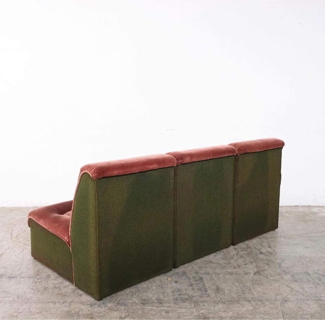 Nehann.|バイカラーベロアソファ；2シーター