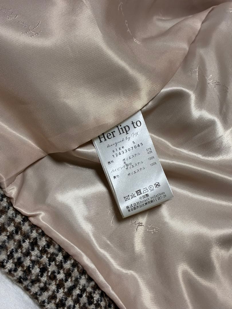 ジャケット・アウター her lip to Hemingway Check Tweed Jacket