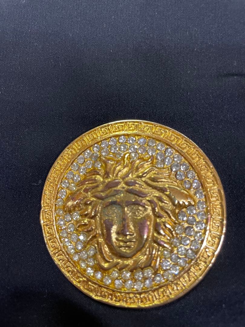 ジャンニ・ヴェルサーチ メデューサ ナイロン ショルダーバッグ ブラック