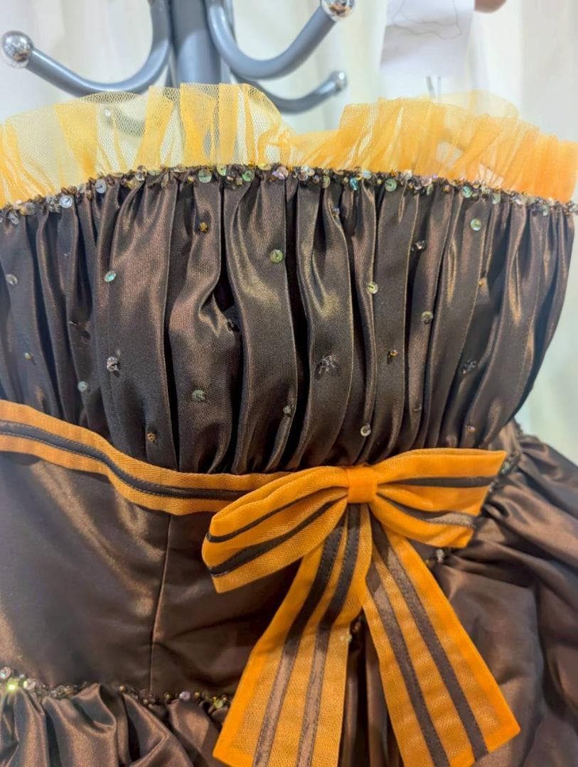 カラードレス　バレンタイン　チョコレート風　コスプレ　ライブ衣装　ウェディング