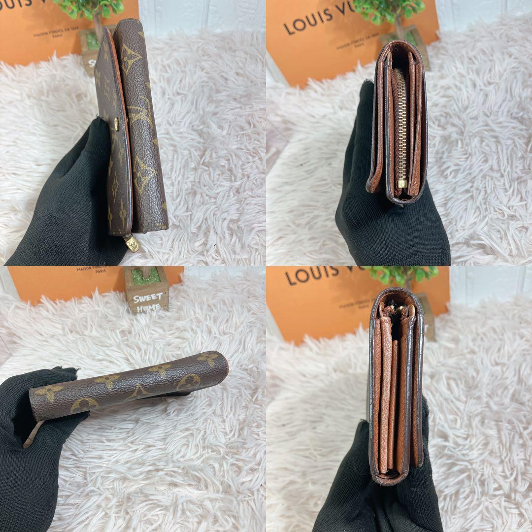 希少 美品 ルイヴィトン モノグラム ポルトフォイユ トレゾール 財布 L字