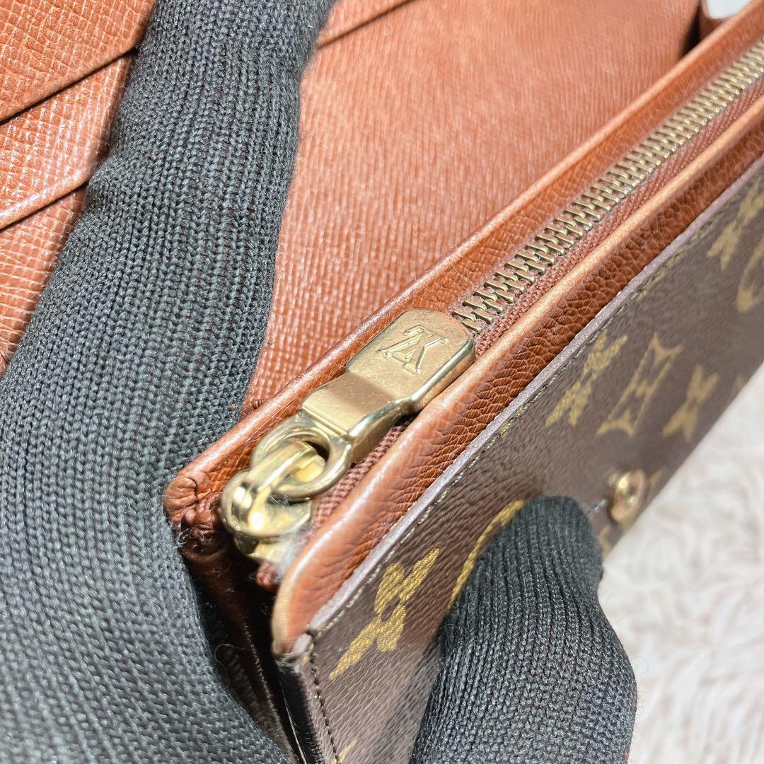 希少 美品 ルイヴィトン モノグラム ポルトフォイユ トレゾール 財布 L字