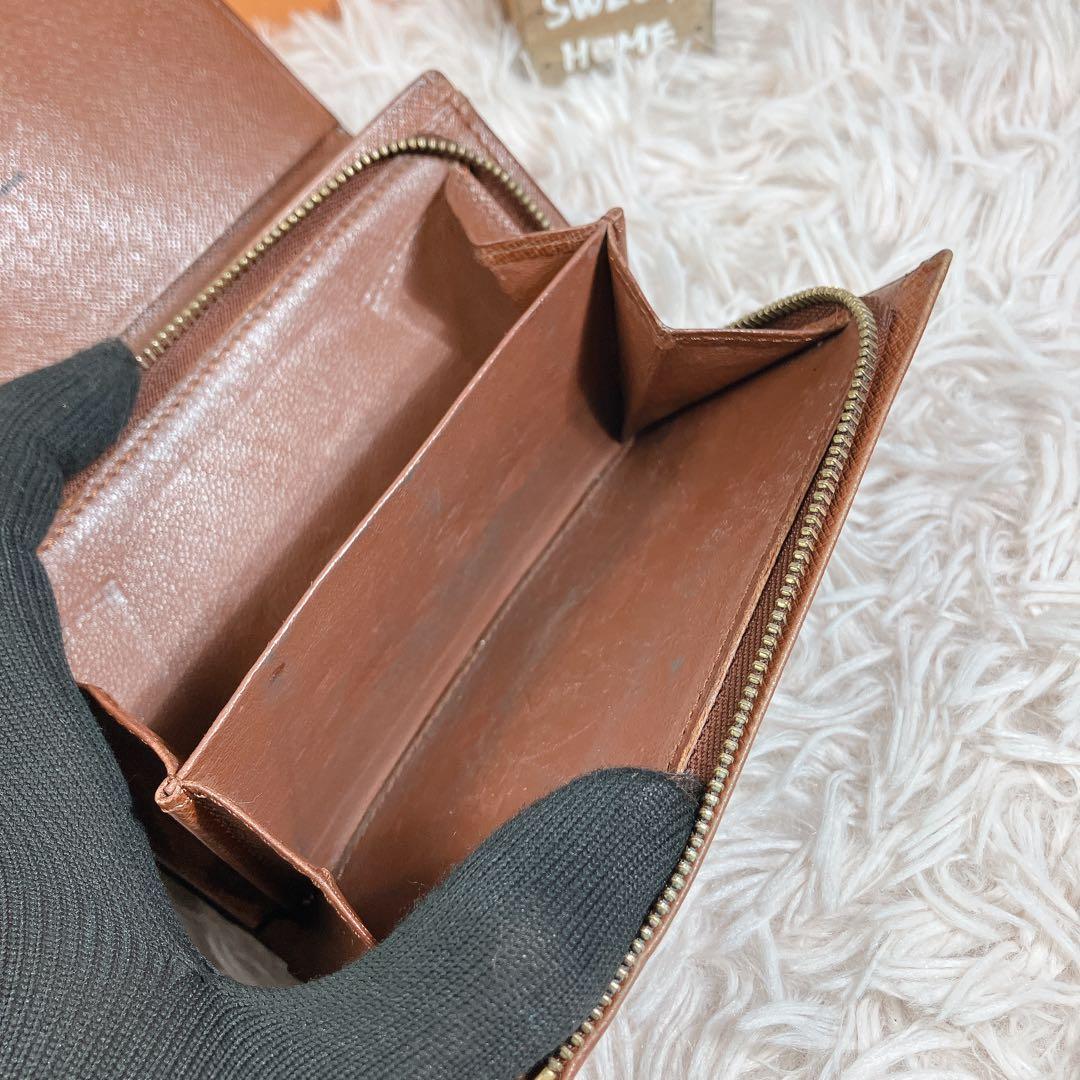 希少 美品 ルイヴィトン モノグラム ポルトフォイユ トレゾール 財布 L字