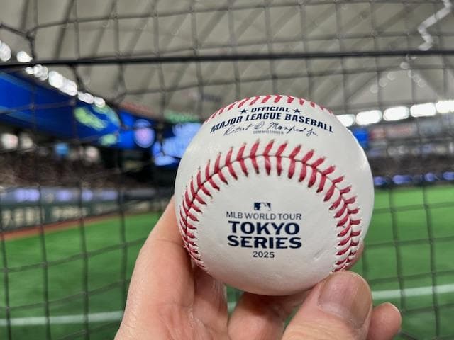 大谷翔平MLBTOUR東京ドームMLB開幕戦使用公認球ローリングスボールケース入
