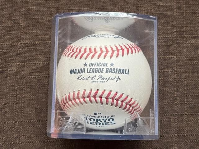 大谷翔平MLBTOUR東京ドームMLB開幕戦使用公認球ローリングスボールケース入