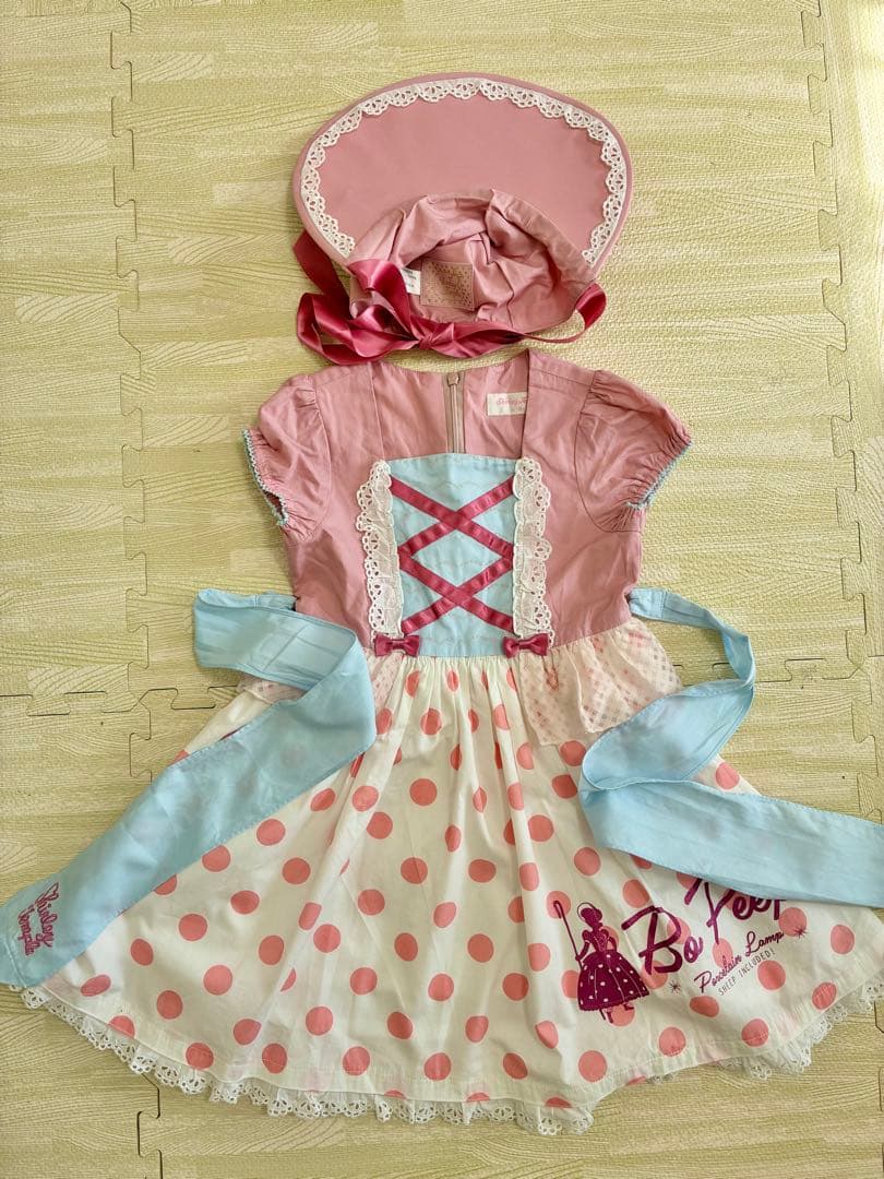 ボーピープ　シャーリーテンプルワンピース　帽子付き