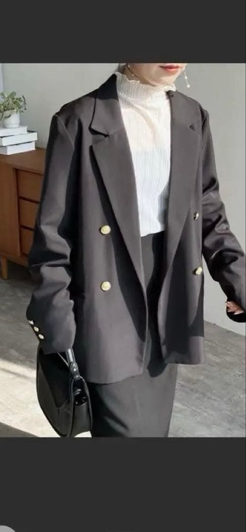 reca 金ボタンダブルブレザージャケット