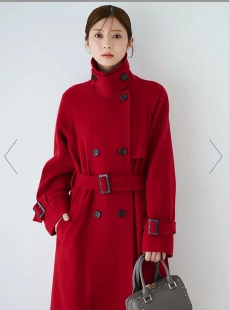 【ni】CELFORD ウール混トレンチコート グレー 38 新品