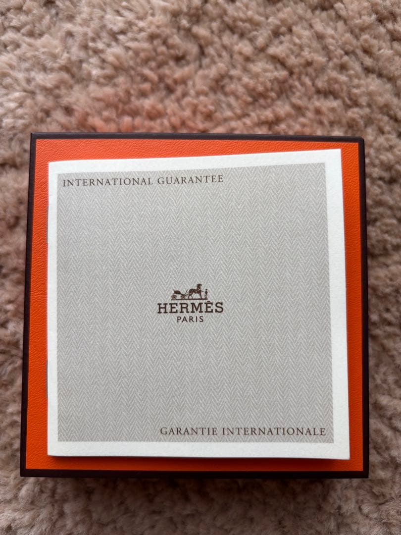 HERMES ブラウンレザーベルト ゴールドバックル