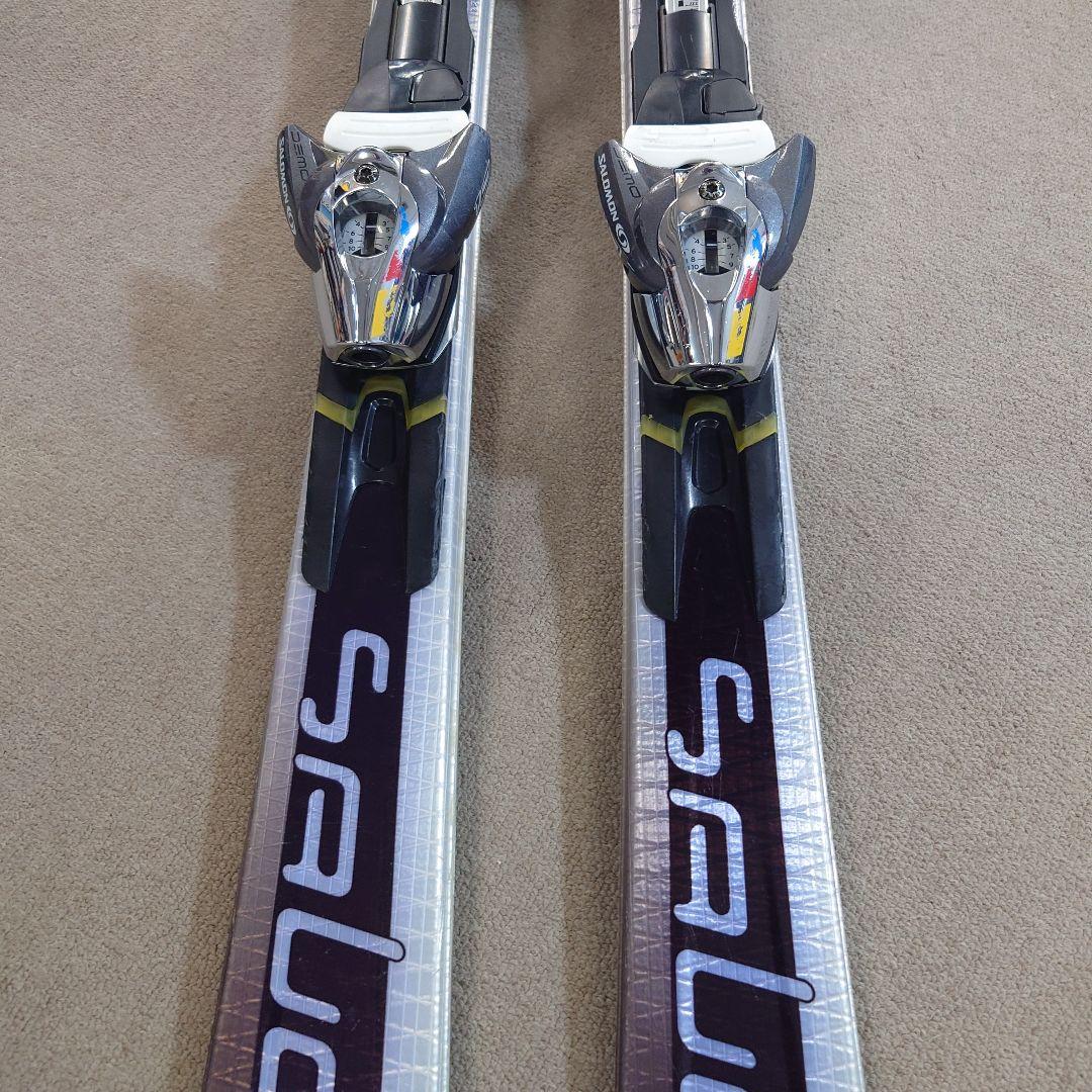 使用済比較的 綺麗サロモン156cmビンディング2点セット古いDEMOモデル