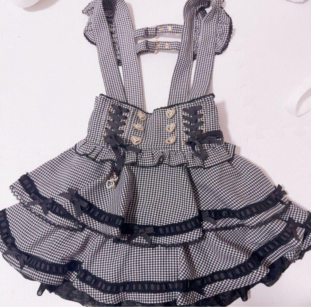 【すぴさん専用】リズリサ はしごリボンチェックティアードスカパン