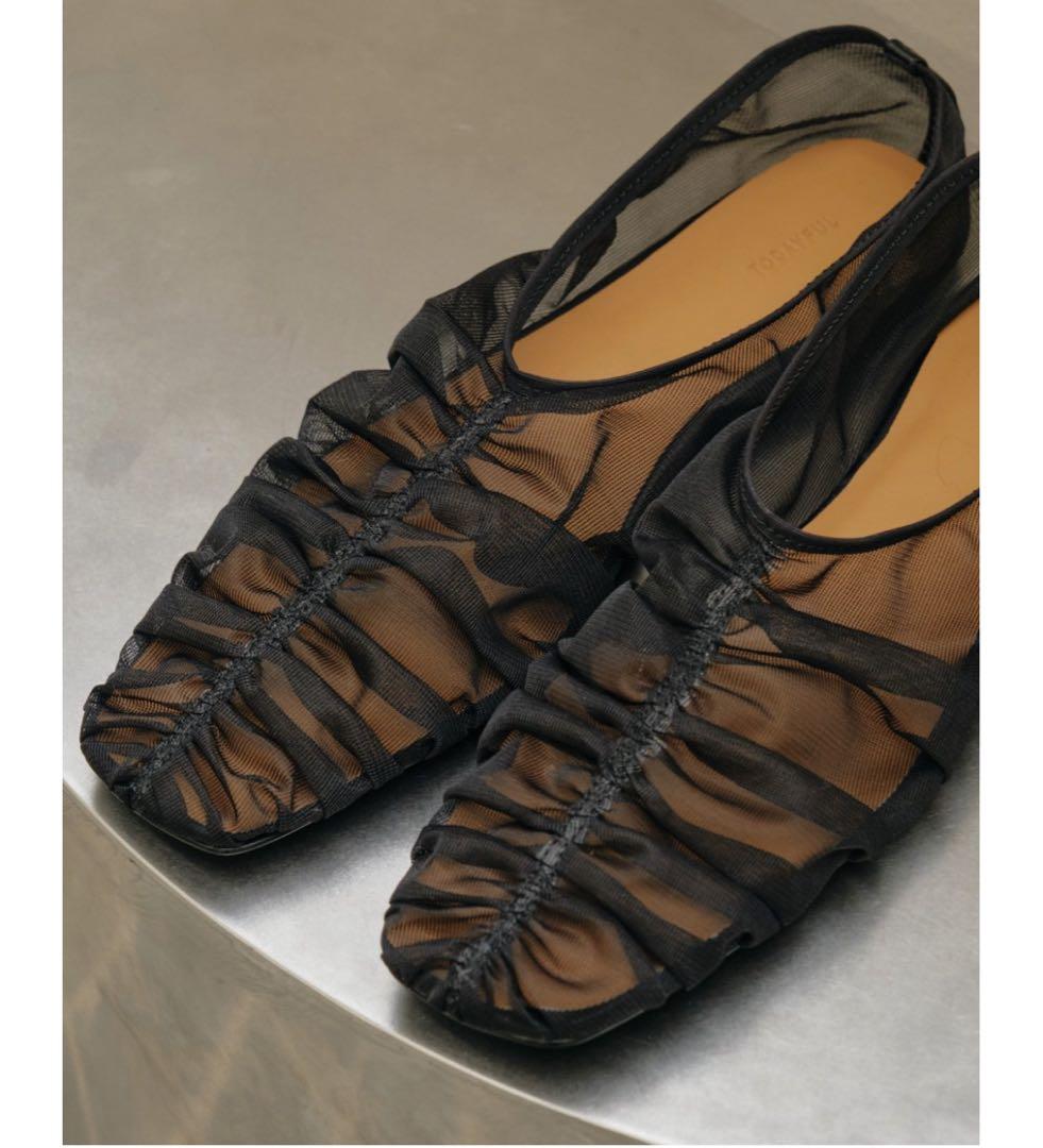 Sheer Gather Flatshoes 37 BLACK 新品未使用