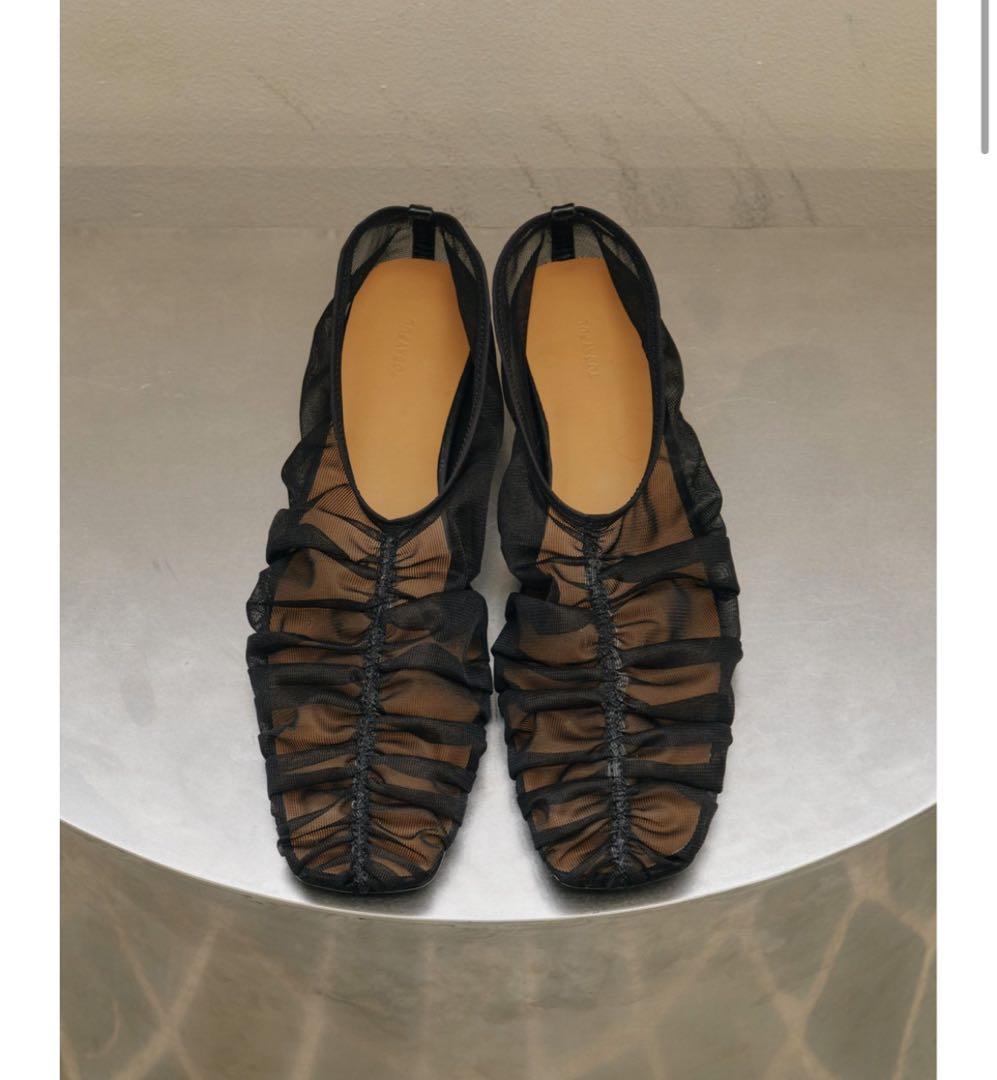 Sheer Gather Flatshoes 37 BLACK 新品未使用