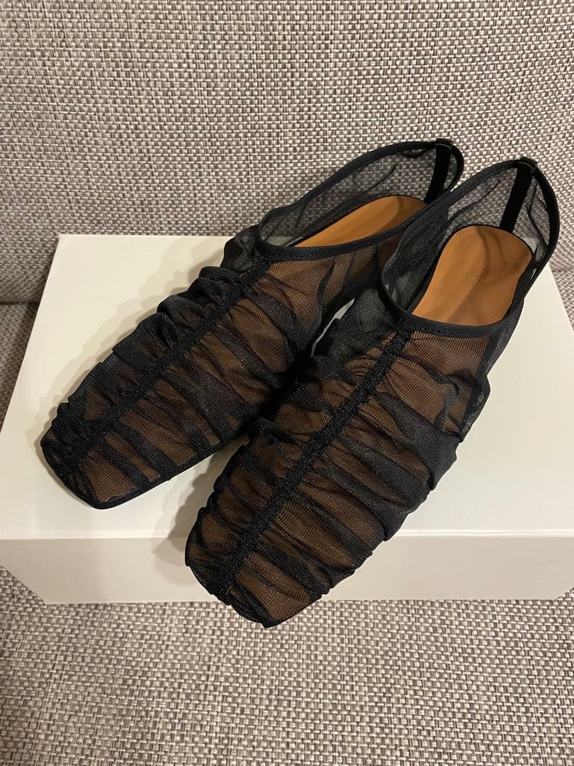 Sheer Gather Flatshoes 37 BLACK 新品未使用