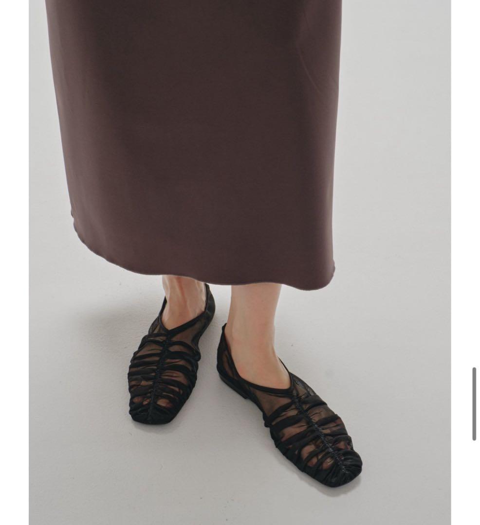 Sheer Gather Flatshoes 37 BLACK 新品未使用