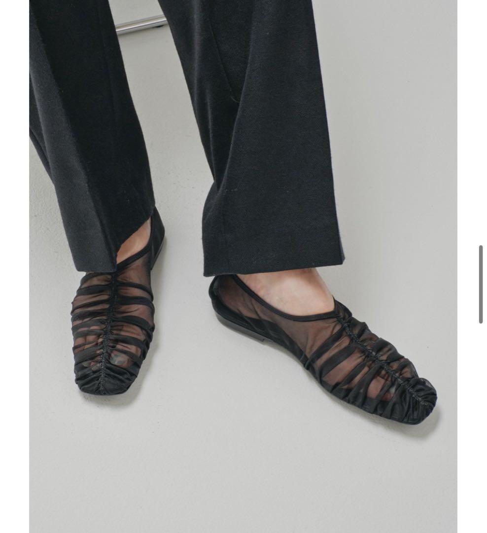 Sheer Gather Flatshoes 37 BLACK 新品未使用