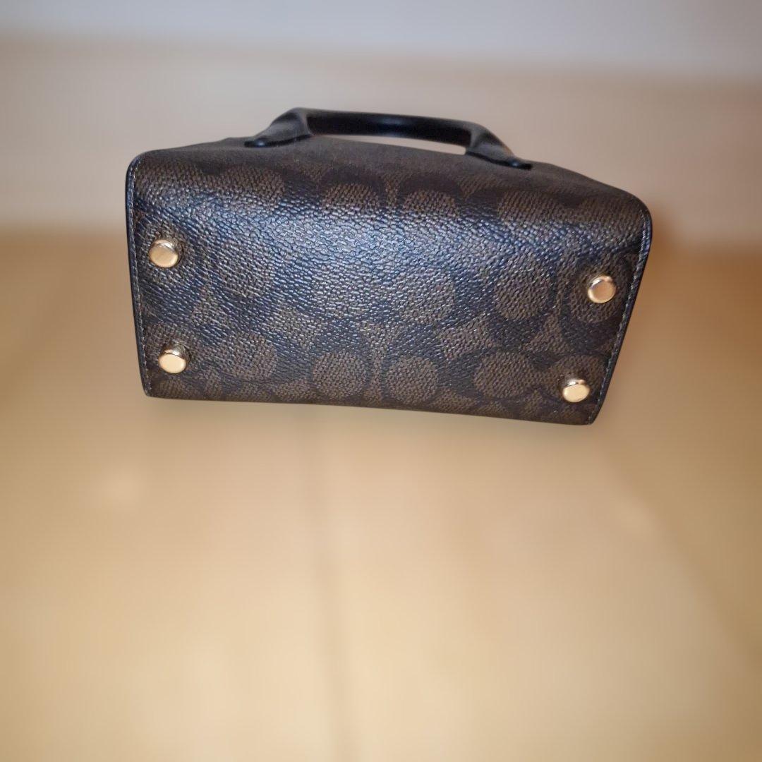 COACH ミニハンドバッグ　ブラウン シグネチャー　ショルダーバッグ　福袋