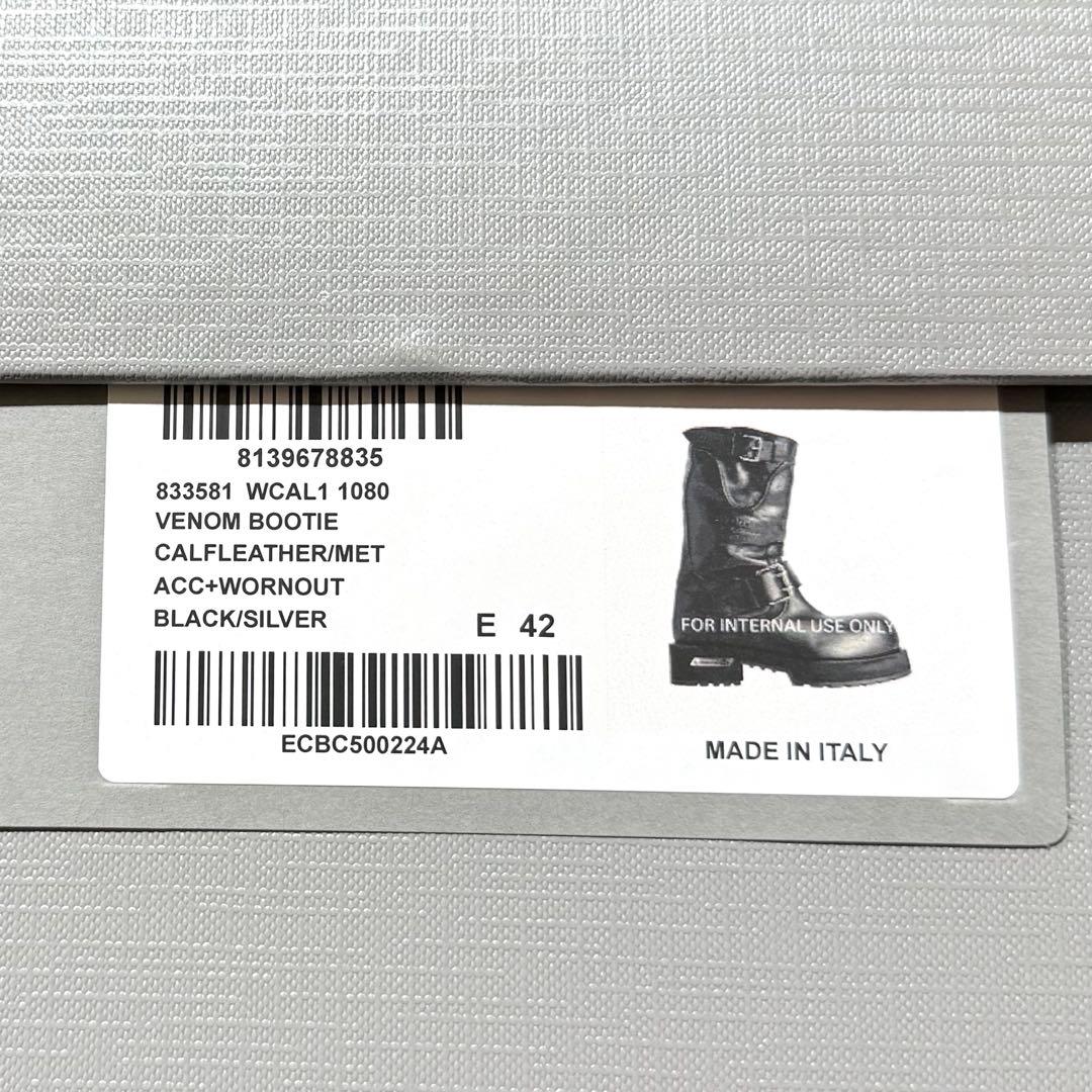 【BALENCIAGA】MENS VENOM LEATHER BOOTS 42