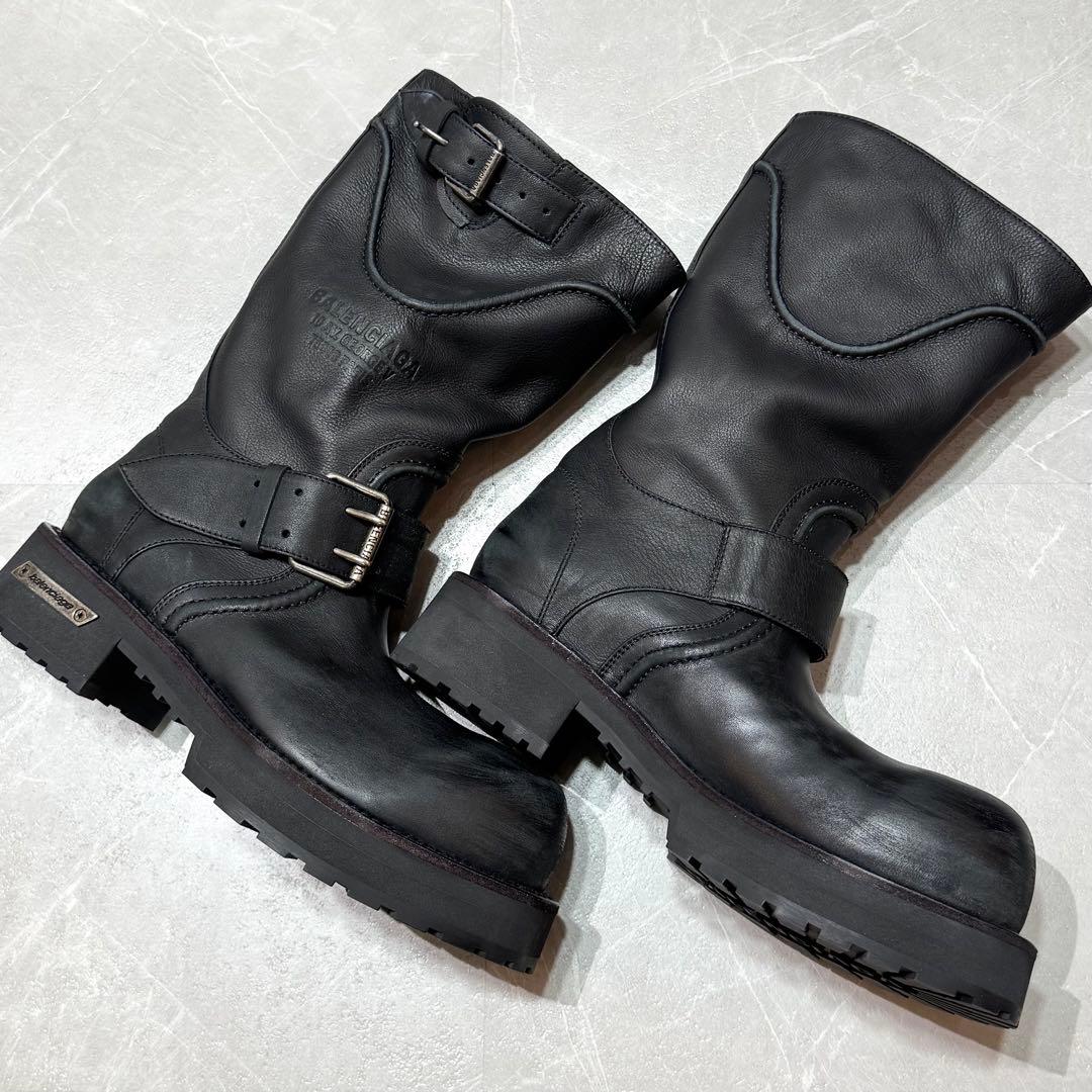 【BALENCIAGA】MENS VENOM LEATHER BOOTS 42