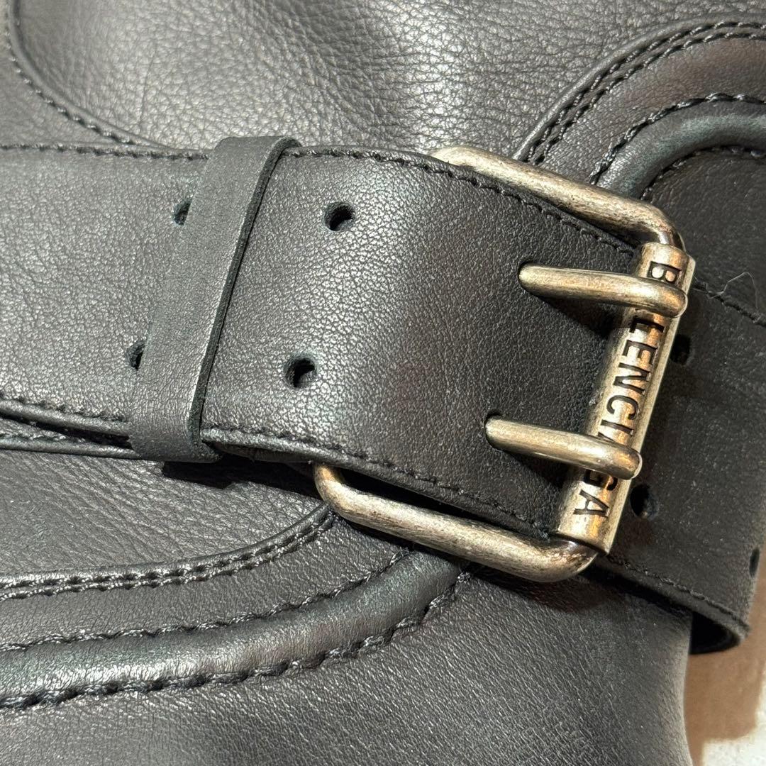 【BALENCIAGA】MENS VENOM LEATHER BOOTS 42