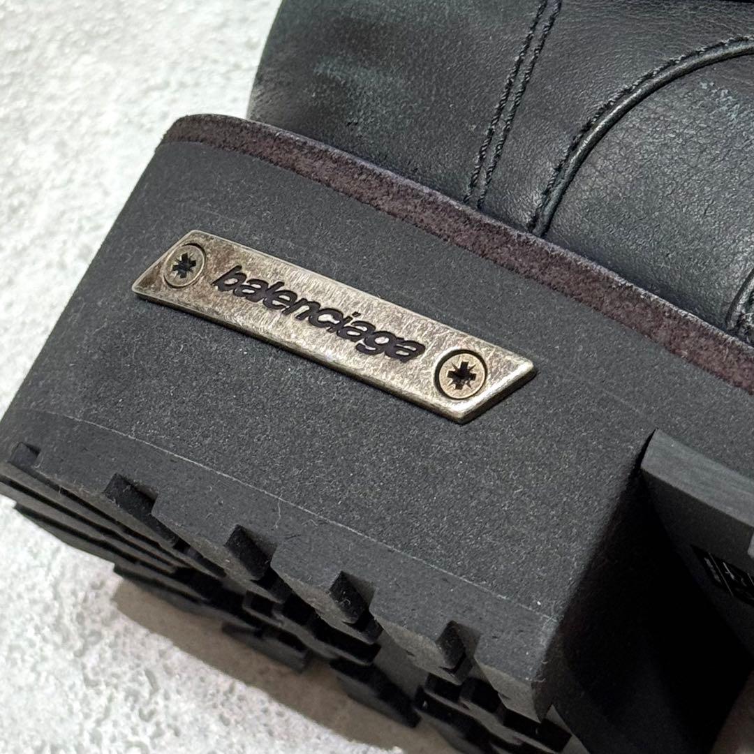 【BALENCIAGA】MENS VENOM LEATHER BOOTS 42