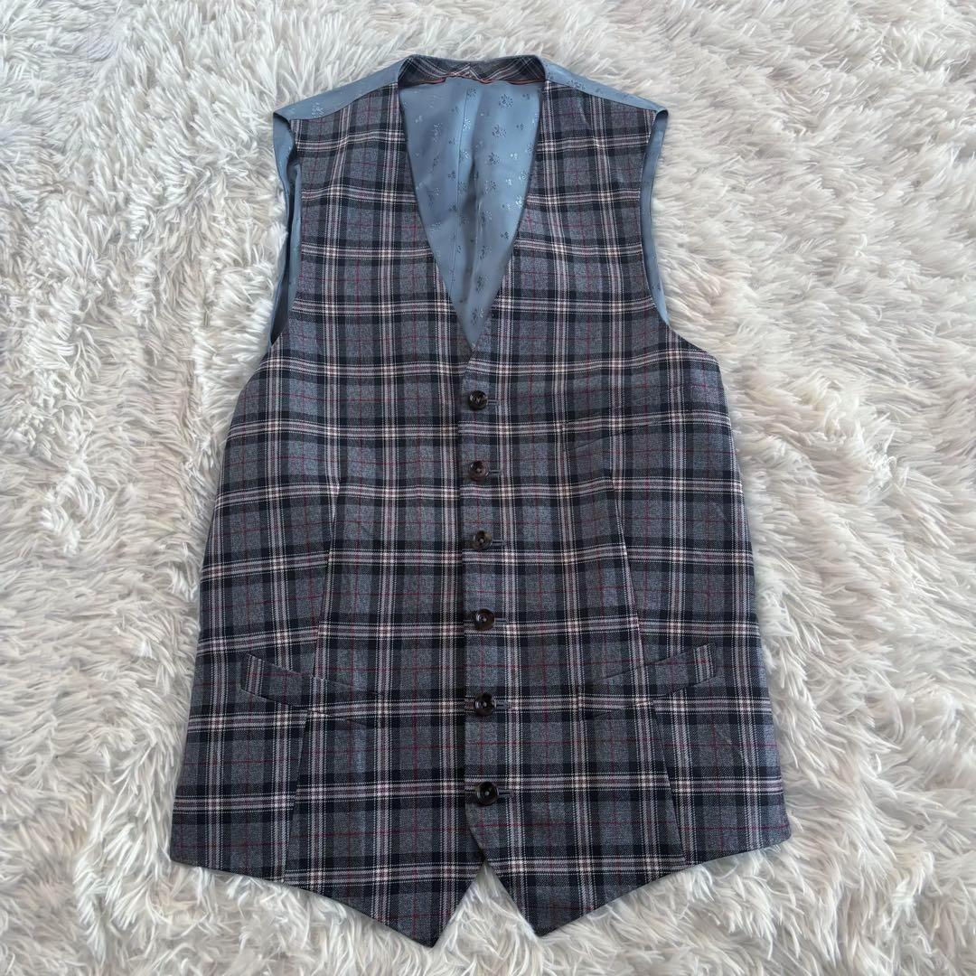 美品✨現行‼️グッチ スリーピース チェック セットアップスーツ メンズ L相当