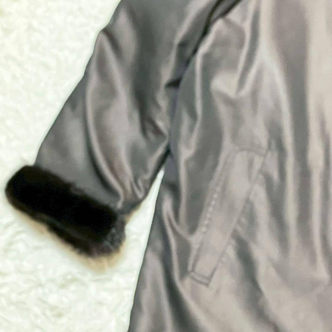 kanebo silk シルク　ファー　ロングコート　アウター　上品　高級感