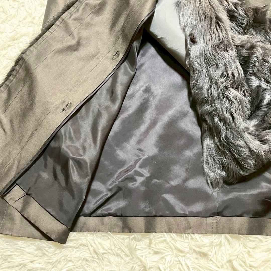 kanebo silk シルク　ファー　ロングコート　アウター　上品　高級感