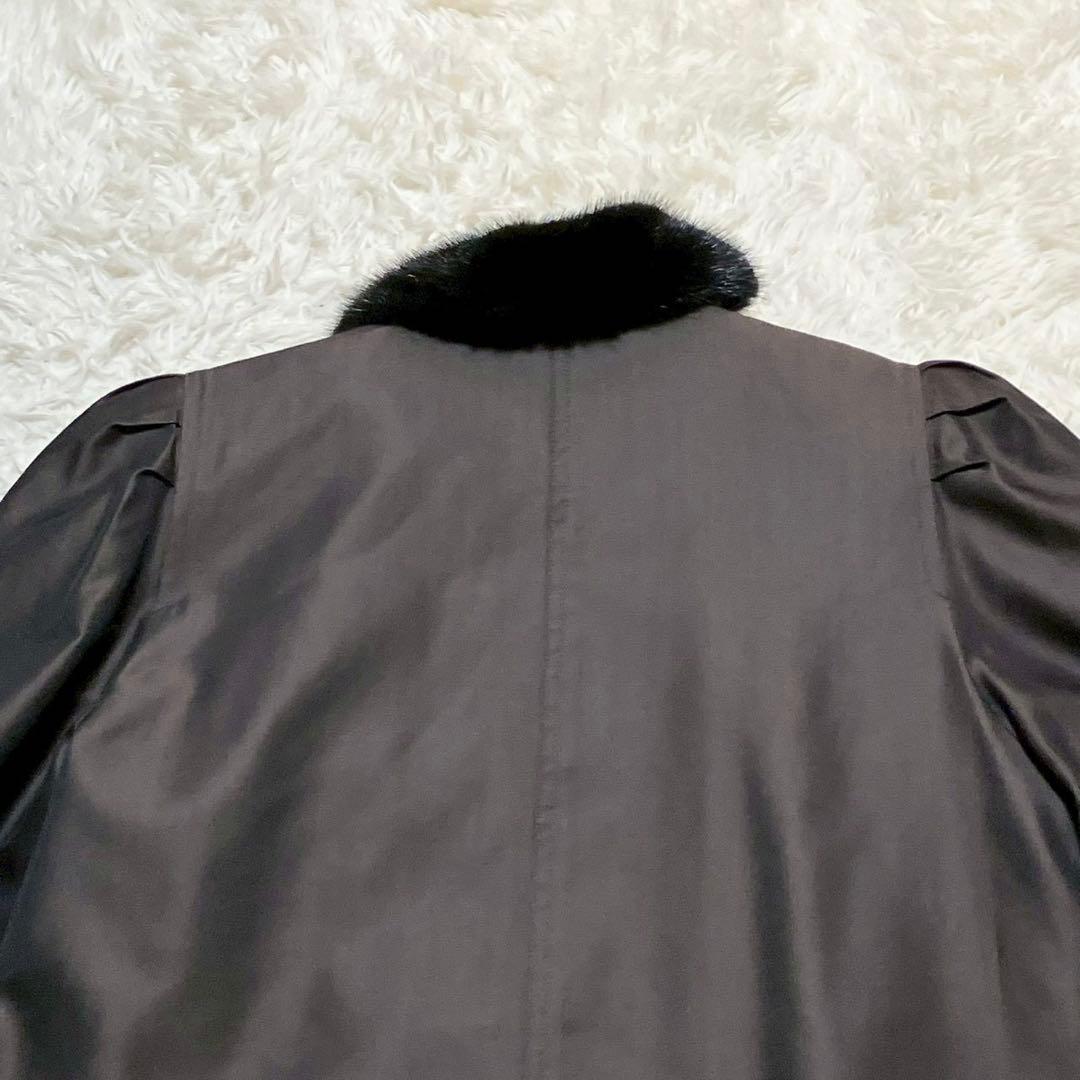 kanebo silk シルク　ファー　ロングコート　アウター　上品　高級感