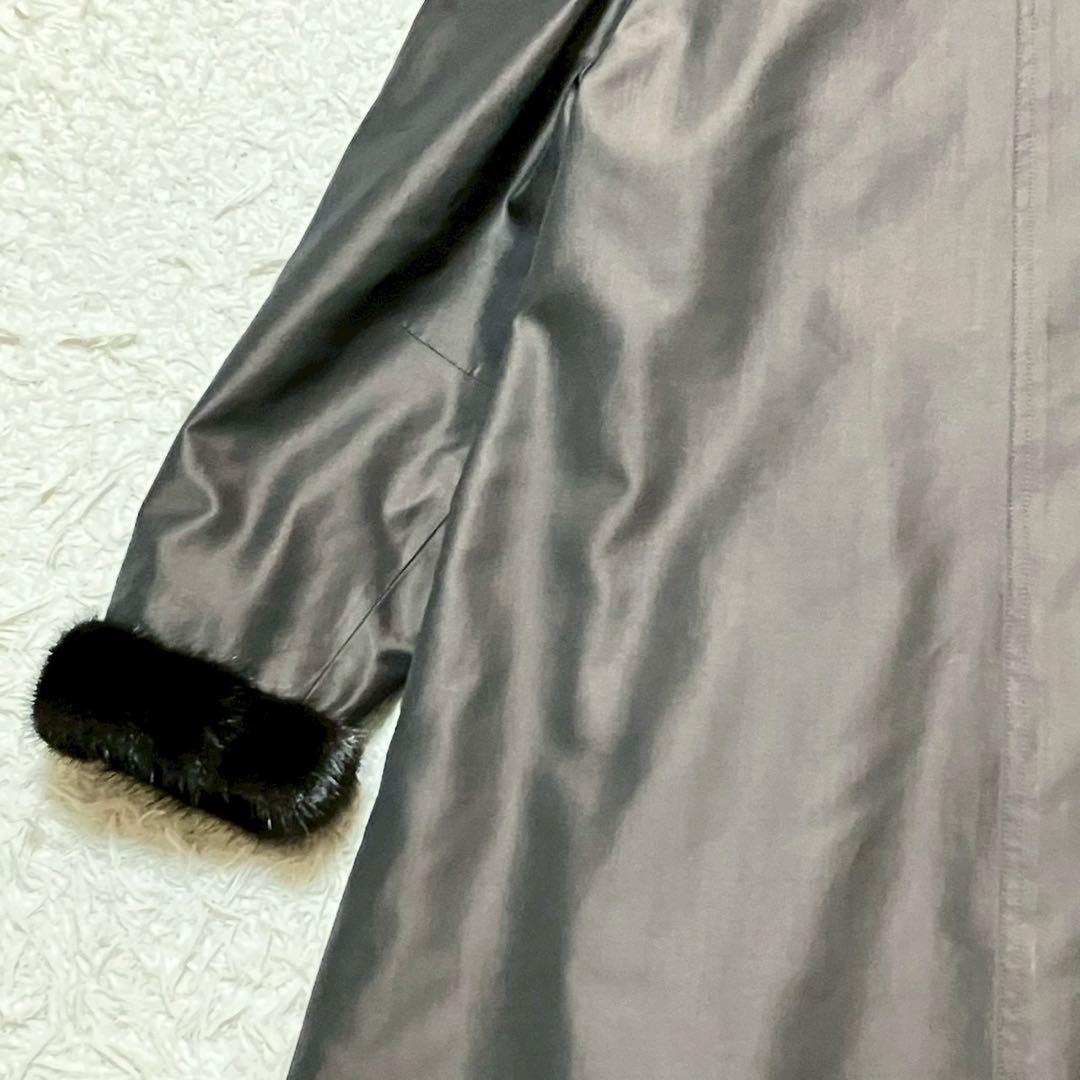 kanebo silk シルク　ファー　ロングコート　アウター　上品　高級感
