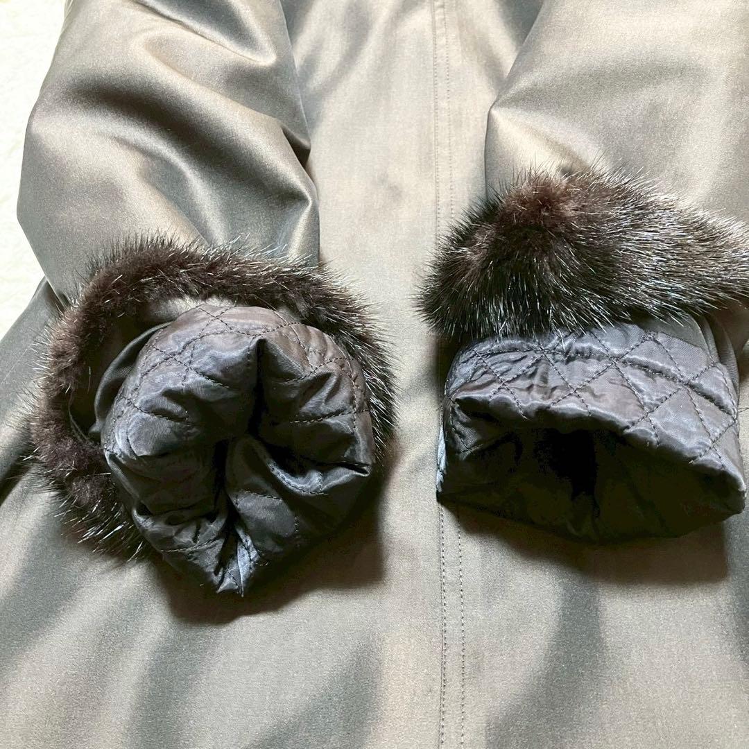 kanebo silk シルク　ファー　ロングコート　アウター　上品　高級感