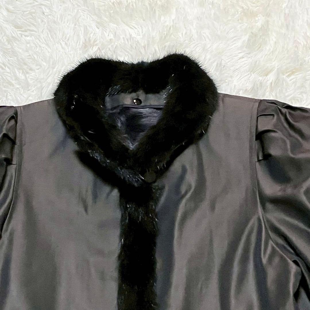 kanebo silk シルク　ファー　ロングコート　アウター　上品　高級感