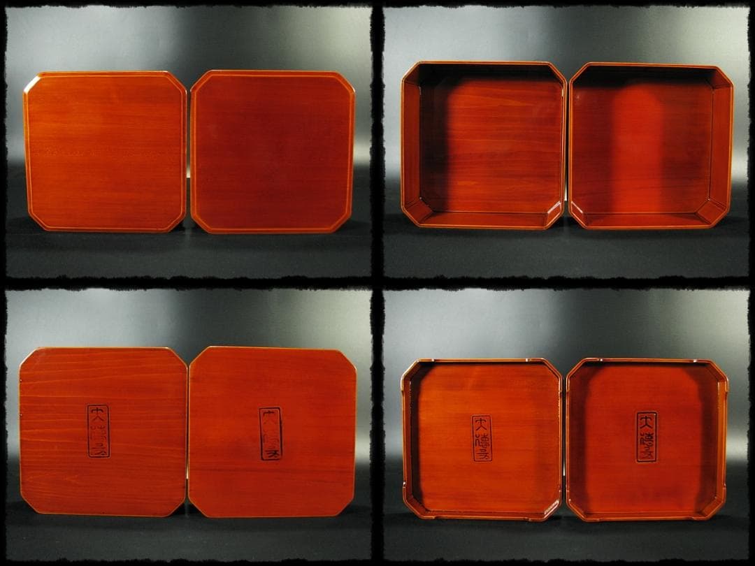飛騨春慶塗 大徳寺 弁当箱 五客揃 縁高 大徳寺重 茶道具 懐石 菓子器f329