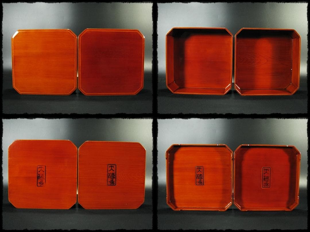 飛騨春慶塗 大徳寺 弁当箱 五客揃 縁高 大徳寺重 茶道具 懐石 菓子器f329