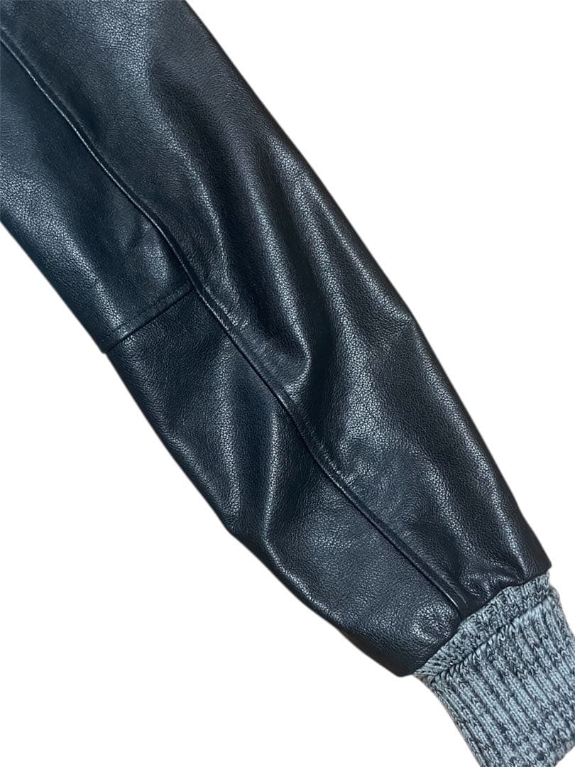 【極美品USA製】 スクーカム ×ビーバー 別注　スタジャン ウール×レザー