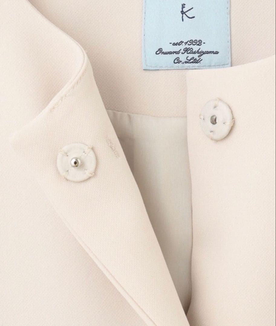 組曲　コンフォートダブルドレープ ノーカラージャケット 入学式　卒業式