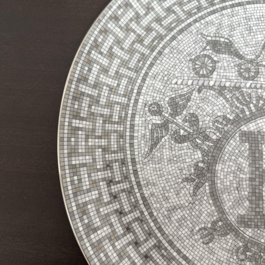 エルメス タルトプラッター モザイク24 プラチナ ディナープレート 食器