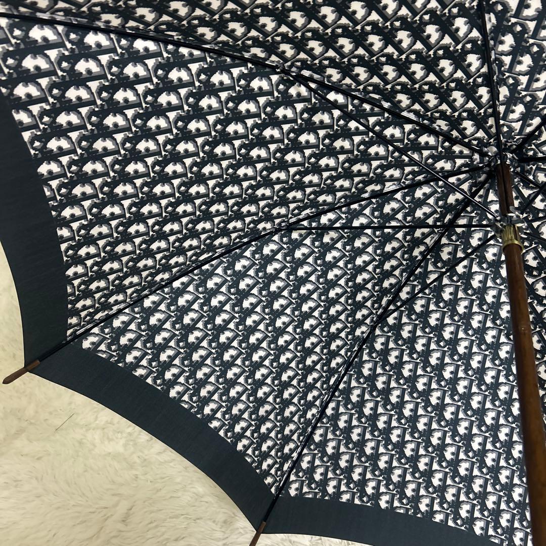 【極美品】クリスチャンディオール　長傘　トロッター　ブラック