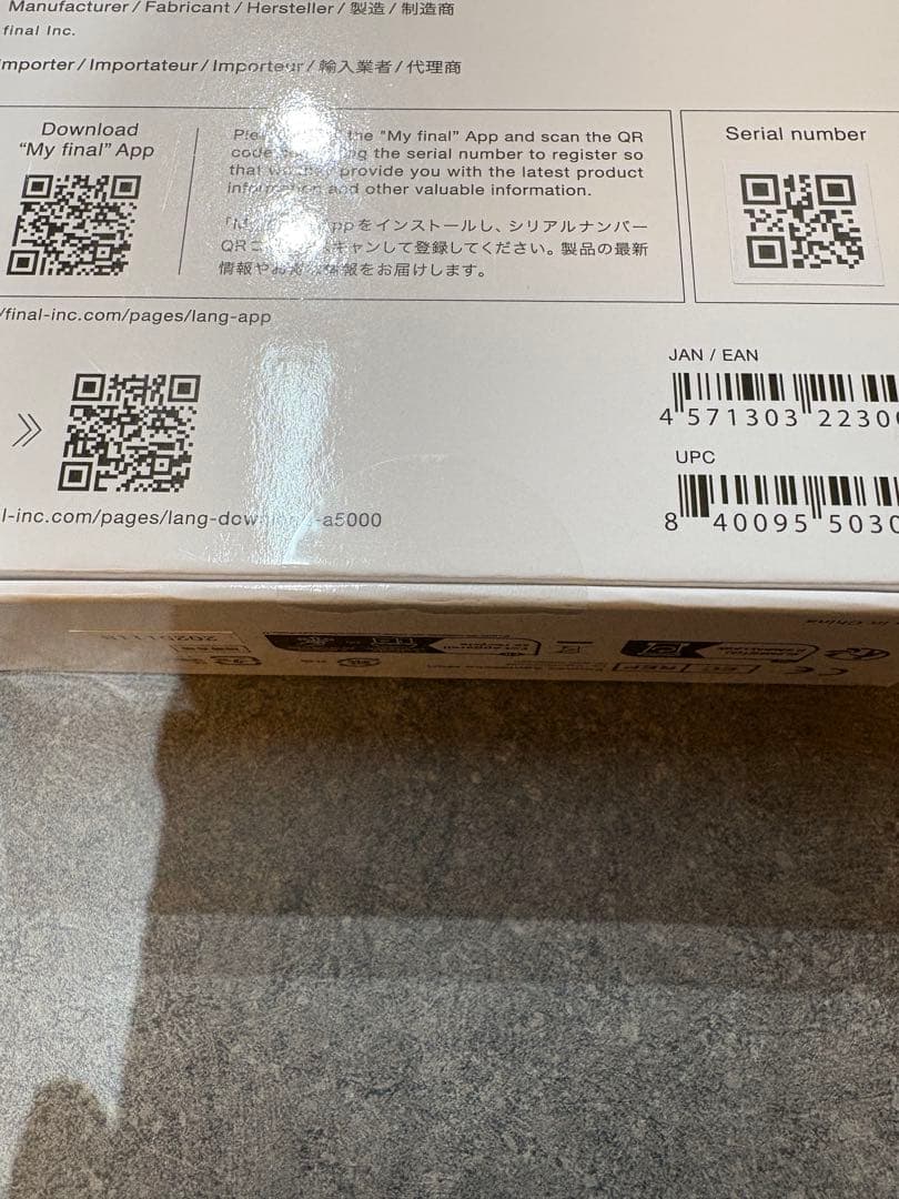 新品未使用　final A5000 ブラック イヤフォン