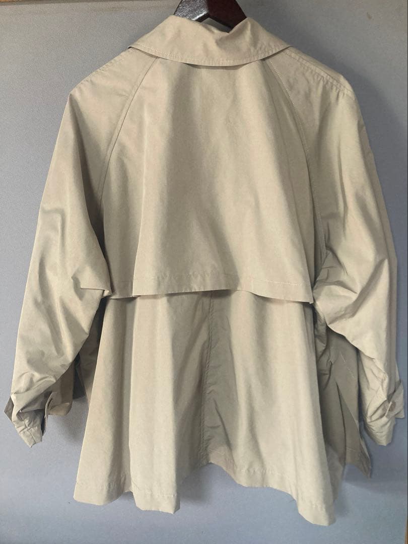 IENA Peポプリンオーバーショートコート ベージュ38