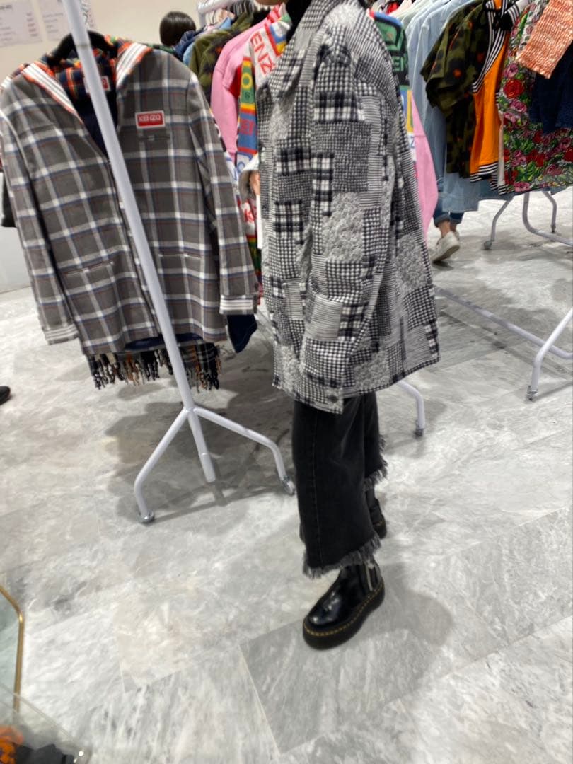 KENZO パッチワーク柄 長袖シャツ