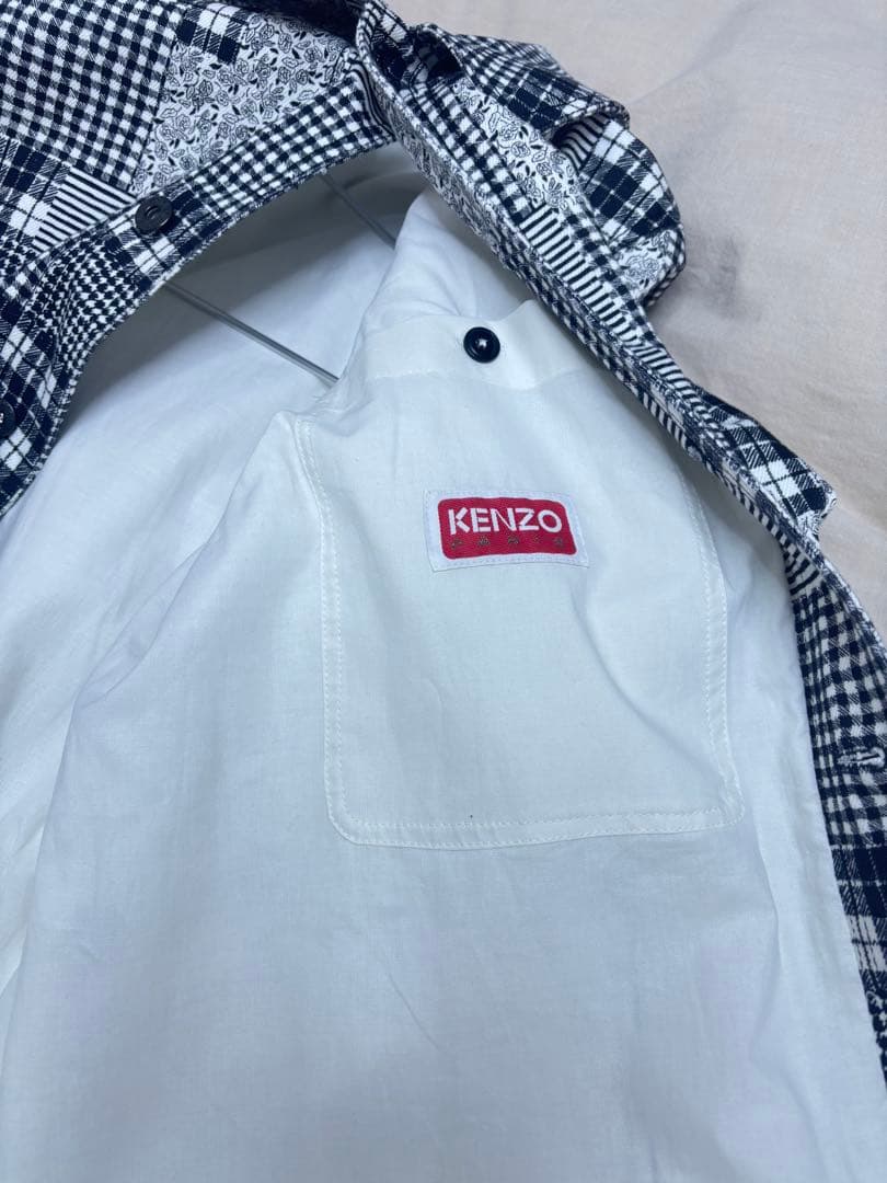 KENZO パッチワーク柄 長袖シャツ