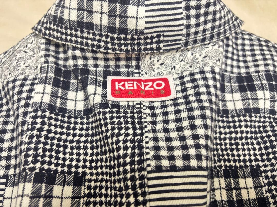 KENZO パッチワーク柄 長袖シャツ