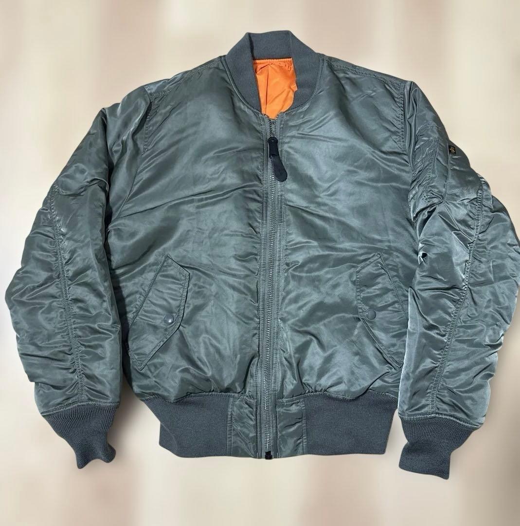 ALPHA MA-1 カーキ　中綿　グリーン