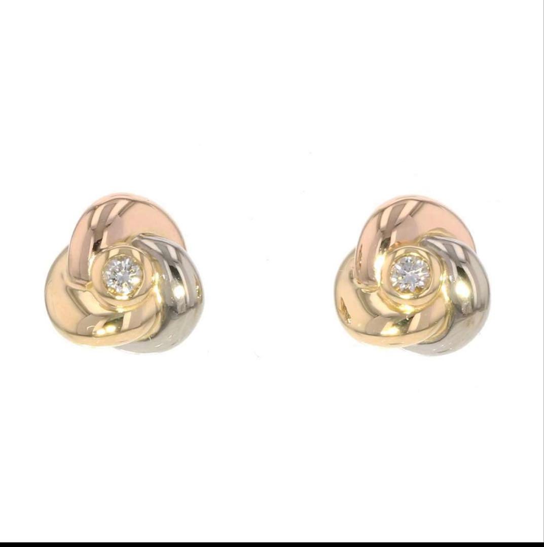 カルティエ ピアス ベビー トリニティ ダイヤモンド