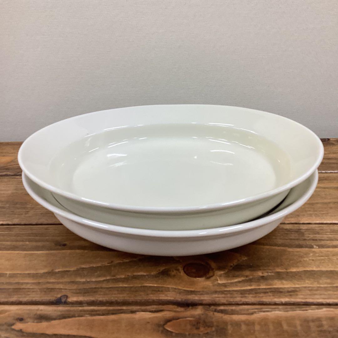 オーバルカレー皿2点　新品未使用品　美濃焼　パスタ　シチュー　すくいやすい