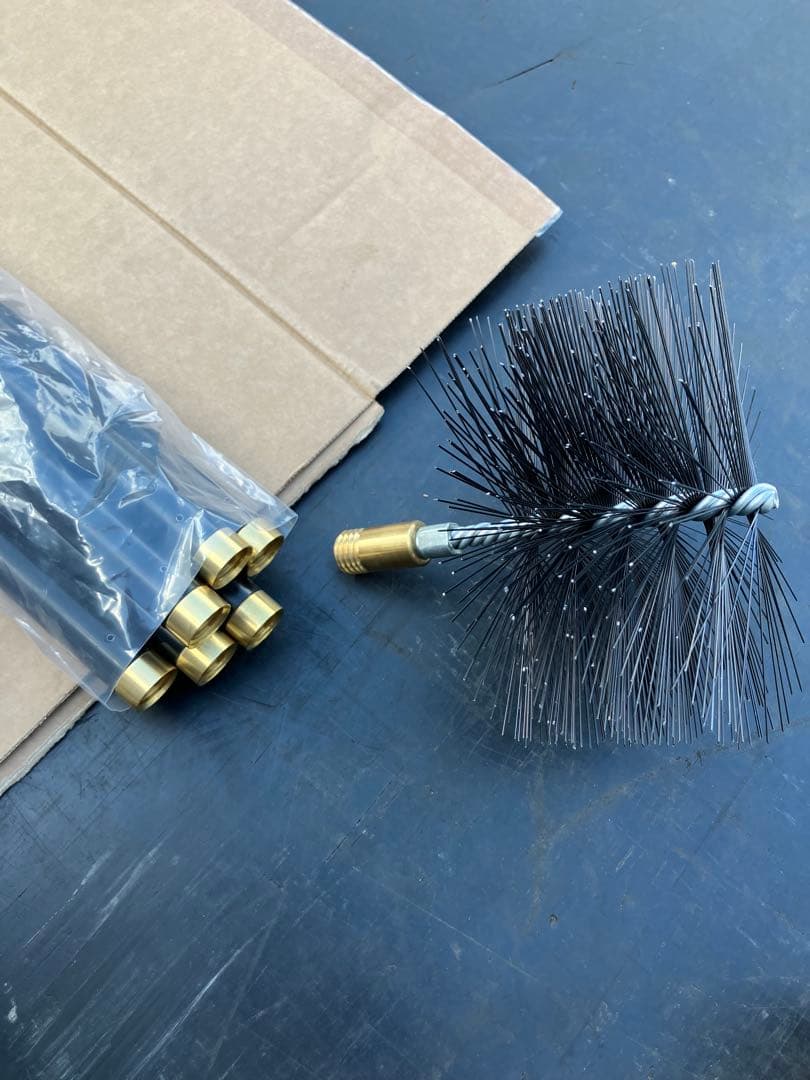 煙突掃除ブラシ６本セット　ワイヤーブラシ