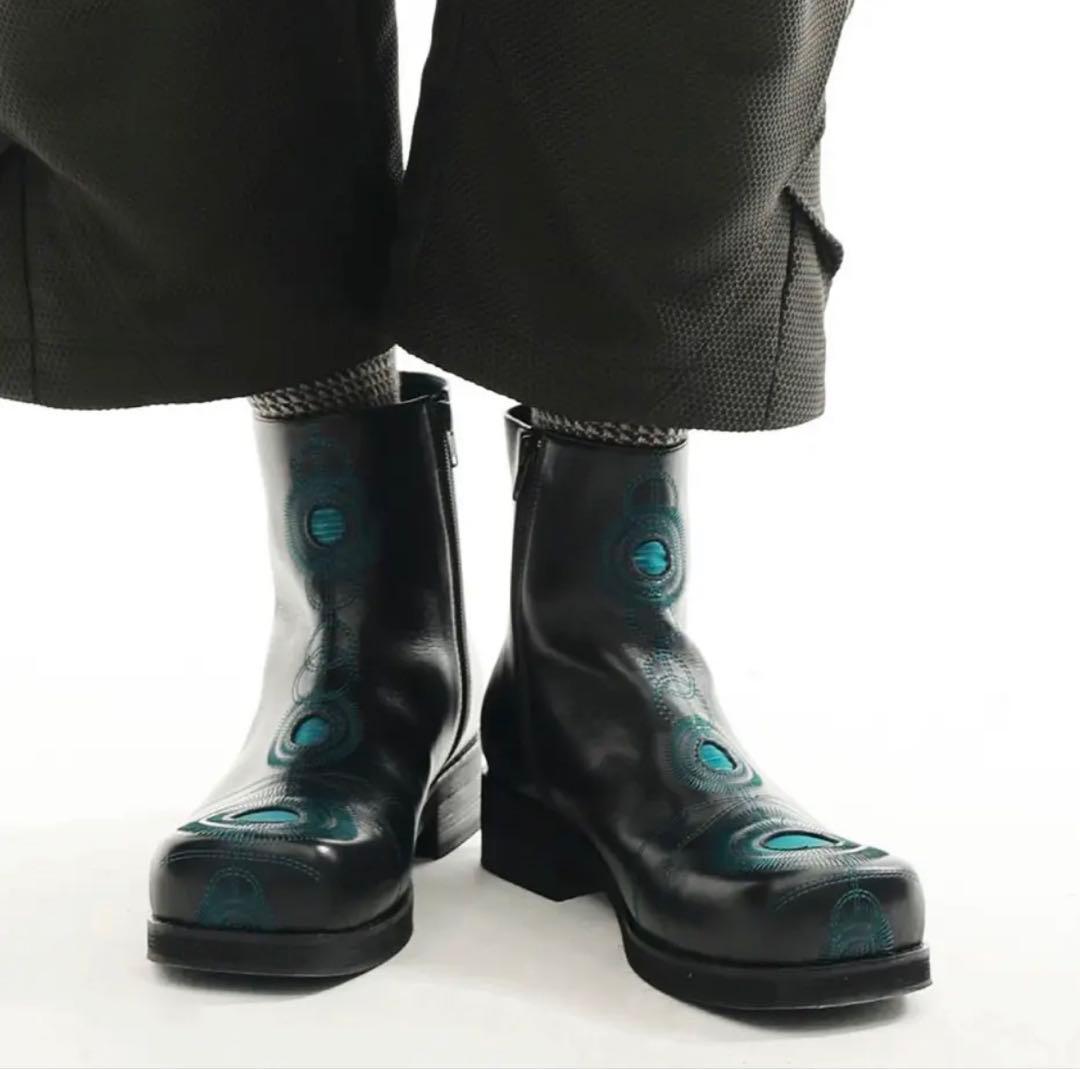 54A0 × musaafeer Square Toe Boots